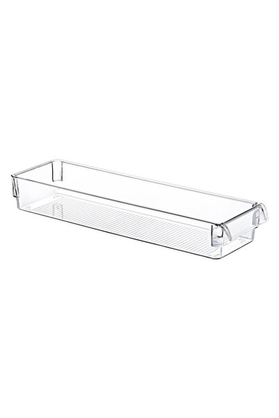 Z Store Organizator transparent din plastic pentru frigider cu mâner, 36x15x5 cm