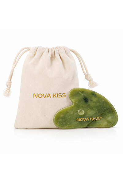 NOVA KISS Камък за Гуа Ша от нефрит NOVA KISS ®   за масаж на лице, против бр...