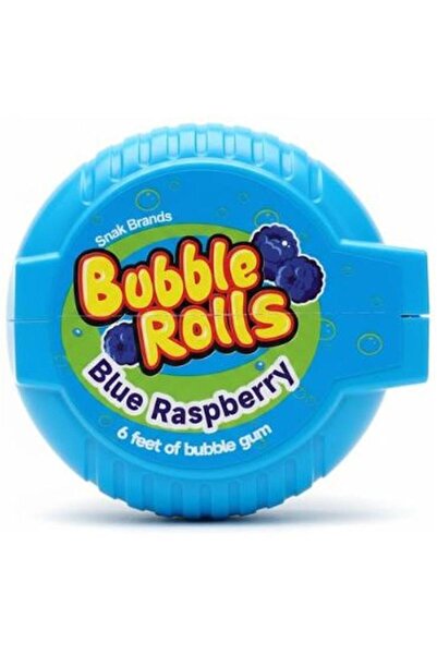 Bubble Rolls Blue Raspberry Gum Long Lasting Chewing Gum 56g