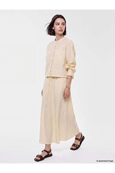 LC Waikiki Original Elastic Waist Striped Modal Blend Skirt