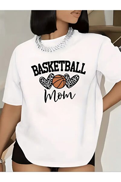 212Wear تي شيرت نسائي بأكمام قصيرة بتصميم مطبوع عليه عبارة 'Black Basketball ...