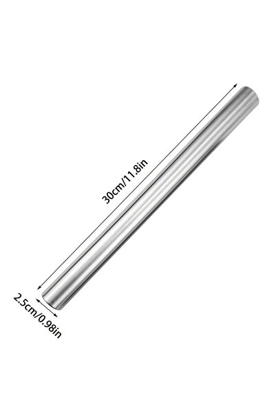 Choice 1pc 1PC Kitchen Rolling Pin Stainless Steel Non-Stick Cake Fondant Pas...