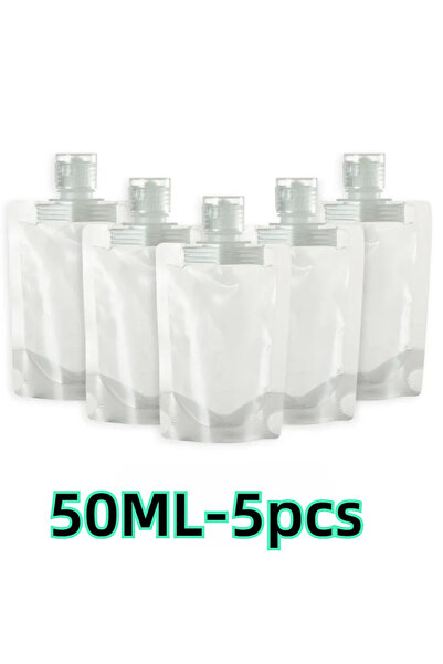 Choice4 50ml-5pcs 1-5pcs Portable Dispenser Bag Liquid Lotion Travel Packagin...