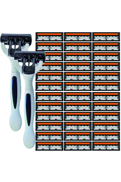 Choice6 2 handle 36 blades 3-Layer Razor Head Manual Shaver, Blade Razor Safe...