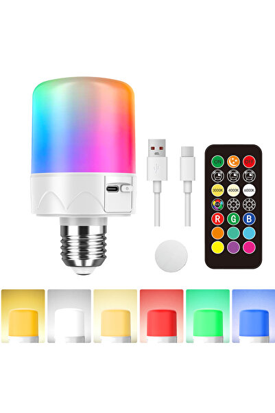 Choice 7w 1pack Magnetic Rechargeable Wall Lamp RGB Color Remote Control Dimm...