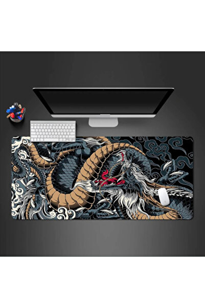 Diason Large Gaming Mouse Pad Extended Desk Mat, Mythical Chinese Dragon Non-...