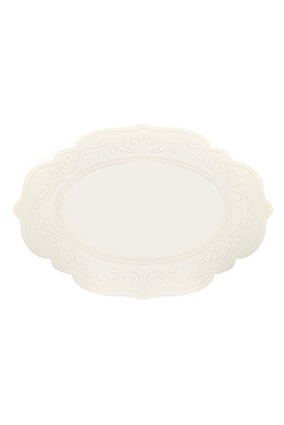 Choice One size Oval White Round Silicone Table Mat, Heat Resistant Waterproo...
