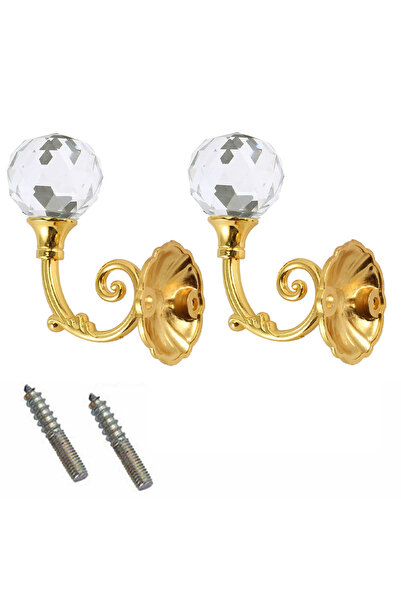 Choice Gold 2pcs/set Curtain Hanging Hook With Screws Curtain Holdbacks Wall ...