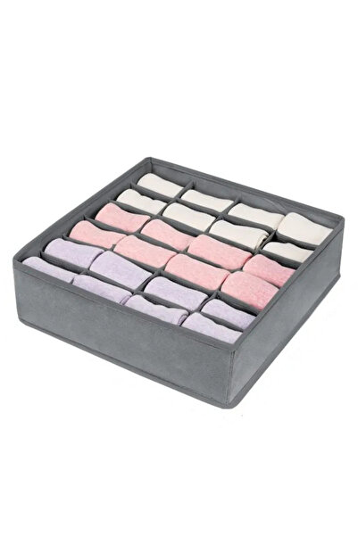 Choice3 1-5 Cells Grey 24 grids Underwear Bra Socks Storage Box Clothes Organ...