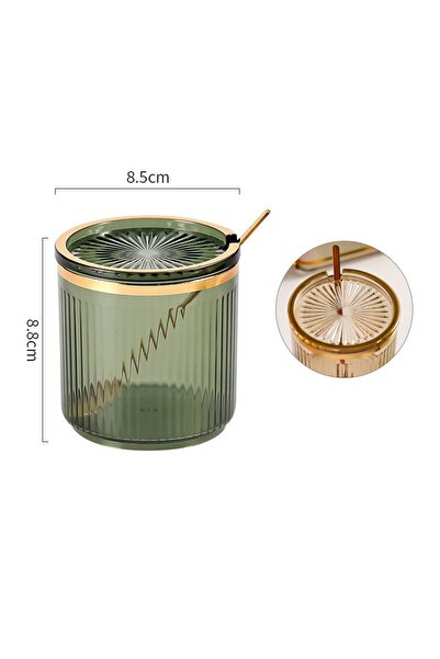 choice2 Green Seasoning Jar With Spoon Household Kitchen Exquisite Seasoning ...