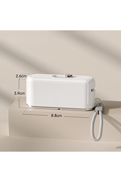 Choice1 White Color-blocking Dental Floss Case, Automatic Pop-up, Portable, M...