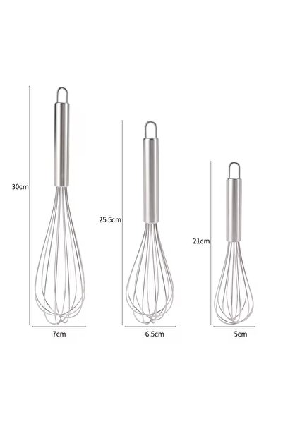 Choice1 8.10.12inch LMETJMA 8" 10" 12" Egg Whisk Stainless Steel Egg Whisk Ki...