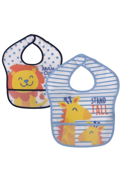LORELLİ Set 2 bavete impermeabile peva, 28,5 x 36 cm, inchidere cu banda velc...