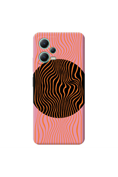 Other Xiaomi Redmi Note 12 Pro 5G Trapezoidal lines Pink Colored Silicone TPU...