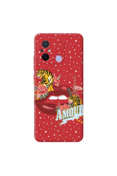 Other Xiaomi Redmi 12C Amour Red Colored Silicone TPU Θήκη