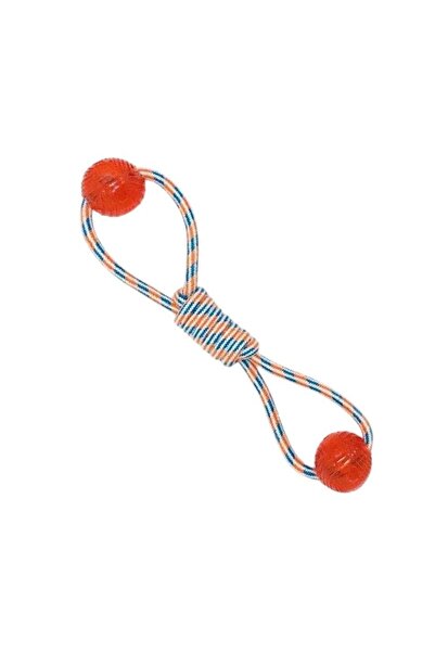 Tradesor Παιχνίδι σκύλου σχοινί με μπάλα TPR - 42cm - 12pcs - 550571