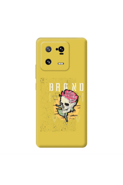 Other Xiaomi 13 Pro Skull Roses Yellow Colored Silicone TPU Θήκη