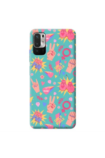 Other Xiaomi Redmi Note 10 Pro 5G Grl Pwr 2 Turquoise Colored Silicone TPU Θήκη