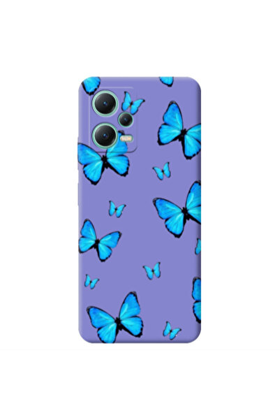 Other Xiaomi Redmi Note 12 Pro 5G Mix Butterfly Purple Colored Silicone TPU Θήκη