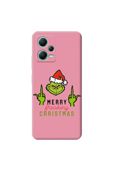 Other Xiaomi Redmi Note 12 Pro 5G Merry Christmas44 Pink Colored Silicone TPU...