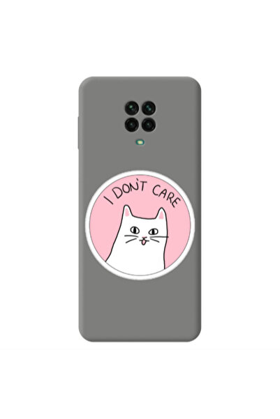 Other Xiaomi Redmi Note 9 Pro I dont Care Grey Colored Silicone TPU Θήκη