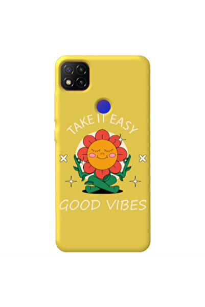 Other Xiaomi Redmi 9c Take It Easy Yellow Colored Silicone TPU Θήκη