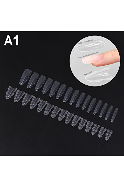 Choice A1 60Pcs Poly Dual Nail Gel Mold Forms Quick Building Tips for Nail Ex...