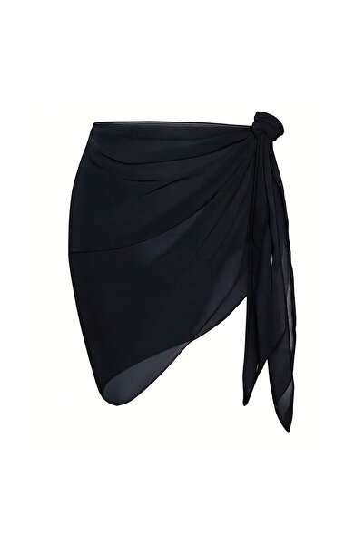 choice2 50x140cm Black Summer Women Short Solid Sarong Swimsuit Coverups Beac...