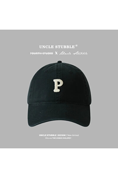 Choice25 Black Letter P Embroidered hats Baseball Caps for Men and Woman's Ad...
