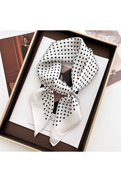 choice2 وشاح نسائي مربع الشكل 70×70 سم طراز FJ716-14-6 من الساتان الناعم بطبا...