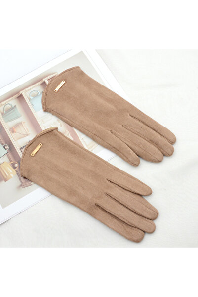 Choice4 Khaki Women Autumn Winter Keep Warm Touch Screen Thin Solid Simple Gl...