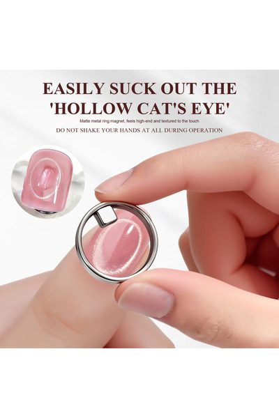 Choice Silver Circular Nail Magnet Cat Eye Gel Black Hole Hollow Cat Eye Magn...