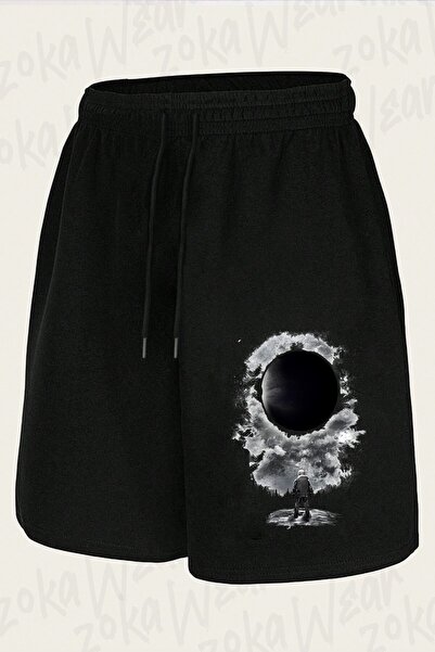 ZOKAWEAR Unisex Eclipse Design Printed Shorts