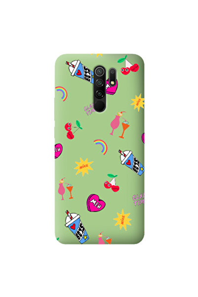 Other Xiaomi Redmi 9 glam time Light Green Colored Silicone TPU Θήκη