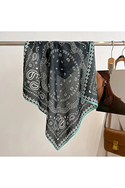 Choice وشاح مربع مقاس 70 × 70 سم YG-3 للربيع/الصيف بطبعة الكاجو، وشاح نسائي م...