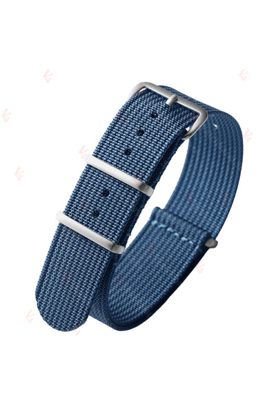 Choice23 20mm Blue 19mm 18mm 20mm 22mm Ribbed Nylon Watch Strap for Swatch fo...