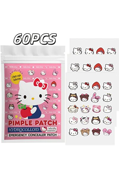 Choice 60PCS 60PCS Sanrio Hello kitty Cartoon hydrocolloid acne patch - facia...