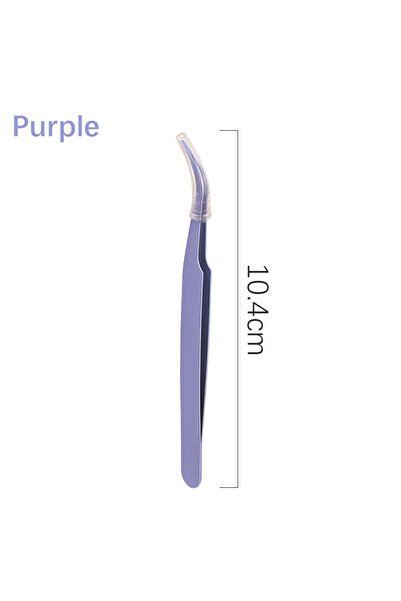 Choice Purple Nail Art Decor Eyelashes Tweezers Macaron Tweezer Eyelash Exten...