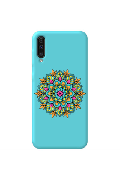 Other Samsung A70 Mandala D6 Turquoise Colored Silicone TPU Θήκη