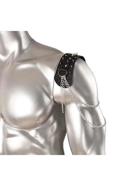 Choice Style A UYEE unisex synthetic leather shoulder armor with rivet detail...