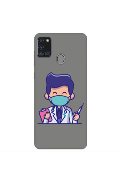 Other Samsung A21S Specialist Doctor Grey Colored Silicone TPU Θήκη