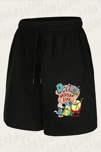 ZOKAWEAR Unisex Rocko's Modern Life Design Printed Shorts