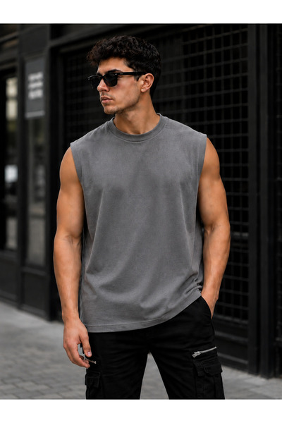 caddekombin Tricou unisex cu mânecă zero și gât rotund