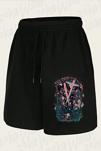 ZOKAWEAR Unisex Out There Ode to the X Files Design Printed Shorts