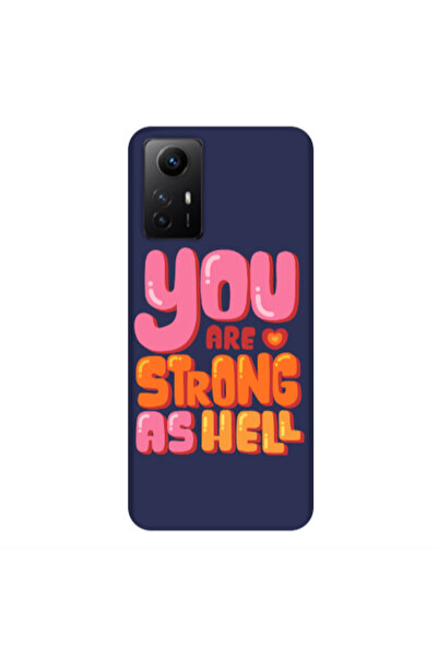 Other Xiaomi Redmi Note 12s You are Love Strong Dark blue Colored Silicone TP...