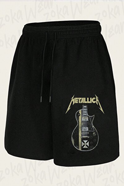 ZOKAWEAR Unisex Guitar Metallica Design Printed Shorts