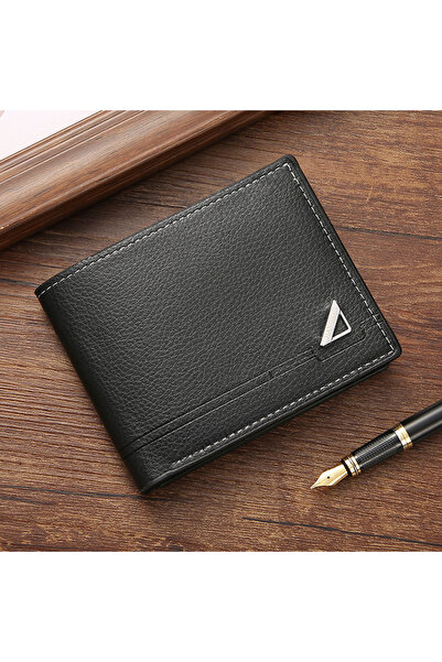 Choice black Men's Short Soft Texture Wallet,Practical and Daily Purse Access...