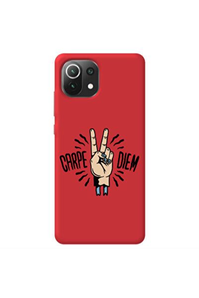 Other Xiaomi Mi 11 Lite Carpe Two Diem Red Colored Silicone TPU Θήκη