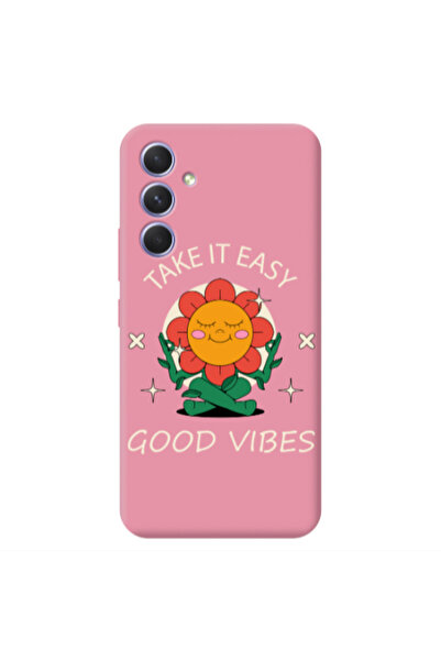 Other Samsung A56 Take It Easy Pink Colored Silicone TPU Θήκη