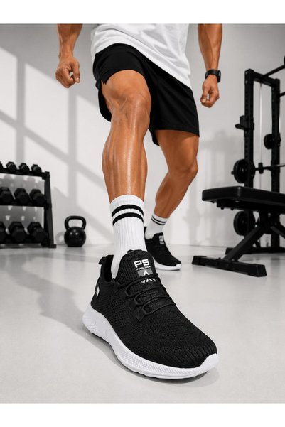 goodyer Pasomia Unisex Black-White Breathable Lightweight Flexible Knitwear Sneaker Sports Shoes 062